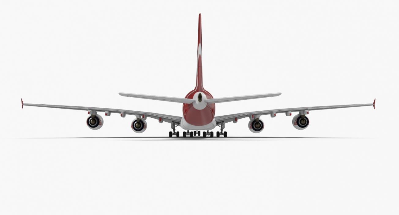 3D Airbus A380-1000 Qantas model